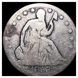 1853 Arrows Seated Liberty Half Dollar LIGHTLY CIR