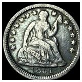 1851 Silver Seated Liberty Half Dime LIGHTLY  CIR