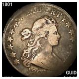 1801 Draped Bust Half Dollar LIGHTLY CIRCULATED