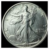 1917-S Silver Walking Liberty Half Dollar  UNCIRC