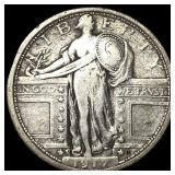 1917-S Type 1 Standing Liberty Quarter NEARLY  UN