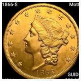 1866-S Motto $20 Gold Double Eagle UNCIRCULATED