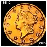 1851-D Rare Gold Dollar CLOSELY UNCIRCULATED