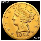 1852-C $5 Gold Half Eagle CHOICE AU