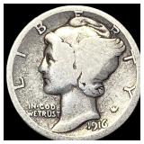 1916-D Mercury Silver Dime