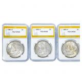 [3] 1881-S Morgan Silver Dollar PGA MS63/MS64