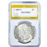 1887-S Morgan Silver Dollar PGA MS63