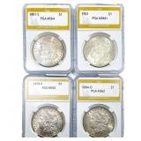 [4] 1879-1921 Morgan Silver Dollar PGA MS62-MS64