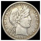 1892-S Barber Half Dollar