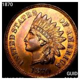 1870 Indian Head Cent GEM BU RD