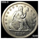 1856-S Seated Liberty Quarter CLOSELY UNCIRCULATED