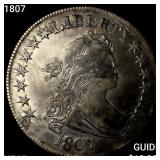 1807 Draped Bust Half Dollar NEARLY UNCIRCULATED