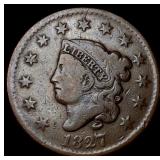 1827 Coronet Head Large Cent LIGHTLY  CIRCULATED
