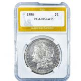 1896 Morgan Silver Dollar PGA MS64 PL