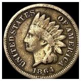 1864 Bronze Indian Head Cent ABOUT UNCIRCULATED