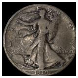 1919-S Silver Walking Liberty Half Dollar NICELY C