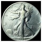 1919 Silver Walking Liberty Half Dollar  NEARLY U