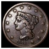 1842 Braided Hair Large Cent NEARLY UNCIRCULATED