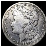 1893-CC Silver Morgan Dollar ABOUT UNCIRCULATED