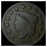 1827 Coronet Head Large Cent NICELY  CIRCULATED