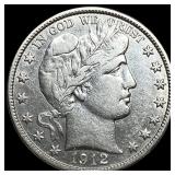 1912-D Silver Barber Half Dollar NEARLY  UNCIRCUL