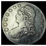 1832 Capped Bust Half Dollar NEARLY  UNCIRCULATED