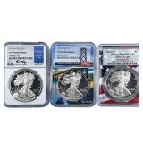 [3]2017-2022 Silver Eagle NGC/PCGS PF69/PF70