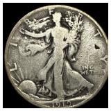 1919-S Silver Walking Liberty Half Dollar  LIGHTL