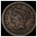 1854 Braided Hair Large Cent NEARLY  UNCIRCULATED