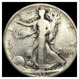 1921-S Silver Walking Liberty Half Dollar  NICELY