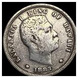 1883 Silver Dime Hawaii Kalakaua I NEARLY  UNCIRC