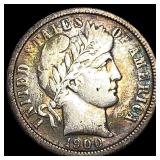 1900-O Silver Barber Dime ABOUT UNCIRCULATED