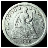 1856-O Silver Seated Liberty Half Dime NEARLY  UN