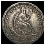 1858 Seated Liberty Quarter NEARLY  UNCIRCULATED