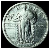 1917 Type 1 Standing Liberty Quarter CHOICE  AU