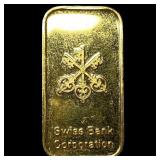 Swiss Bank Corporation 1/3oz Gold Bar .9999  HIGH