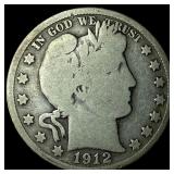 1912 Silver Barber Half Dollar NICELY  CIRCULATED