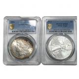 [2]1886-2022 Morgan Silver Dollar and Silver Eagle