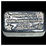2024 10oz Silver Bar Trump 2024