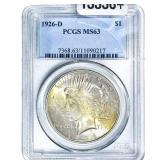 1926-D Silver Peace Dollar PCGS MS63