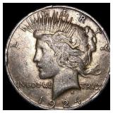 1924 Silver Peace Dollar LIGHTLY CIRCULATED