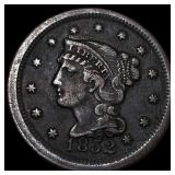 1852 Braided Hair Large Cent NEARLY UNCIRCULATED