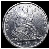 1874 Seated Liberty Half Dollar CLOSELY UNCIRCULAT