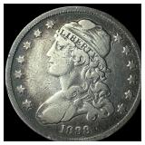 1838 Capped Bust Silver Quarter ABOUT  UNCIRCULAT