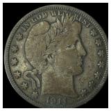 1911 Silver Barber Half Dollar LIGHTLY  CIRCULATE