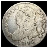 1818 Silver Capped Bust Quarter LIGHTLY  CIRCULAT