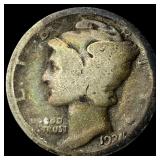 1921 Silver Mercury Dime LIGHTLY CIRCULATED