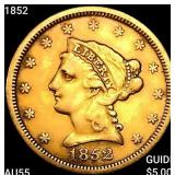 1852 $2.50 Gold Quarter Eagle HIGH GRADE