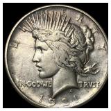 1921 Silver Peace Dollar NEARLY UNCIRCULATED