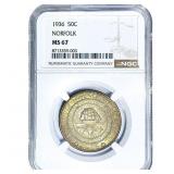 1936 Norfolk Half Dollar NGC MS67